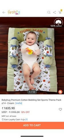 Babyhug premium 2024 cotton bedding