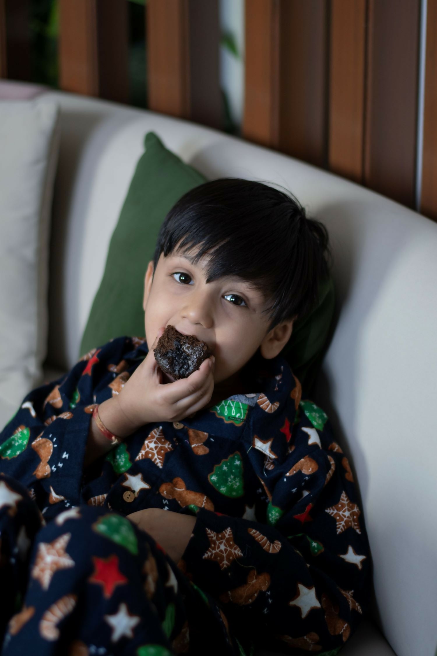 Crafted from a premium cotwool blend, this nightwear set features charming winter-themed prints, providing the perfect mix of comfort and seasonal cheer for your little one.