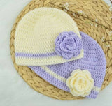 Crochet baby girl beanie/ hat