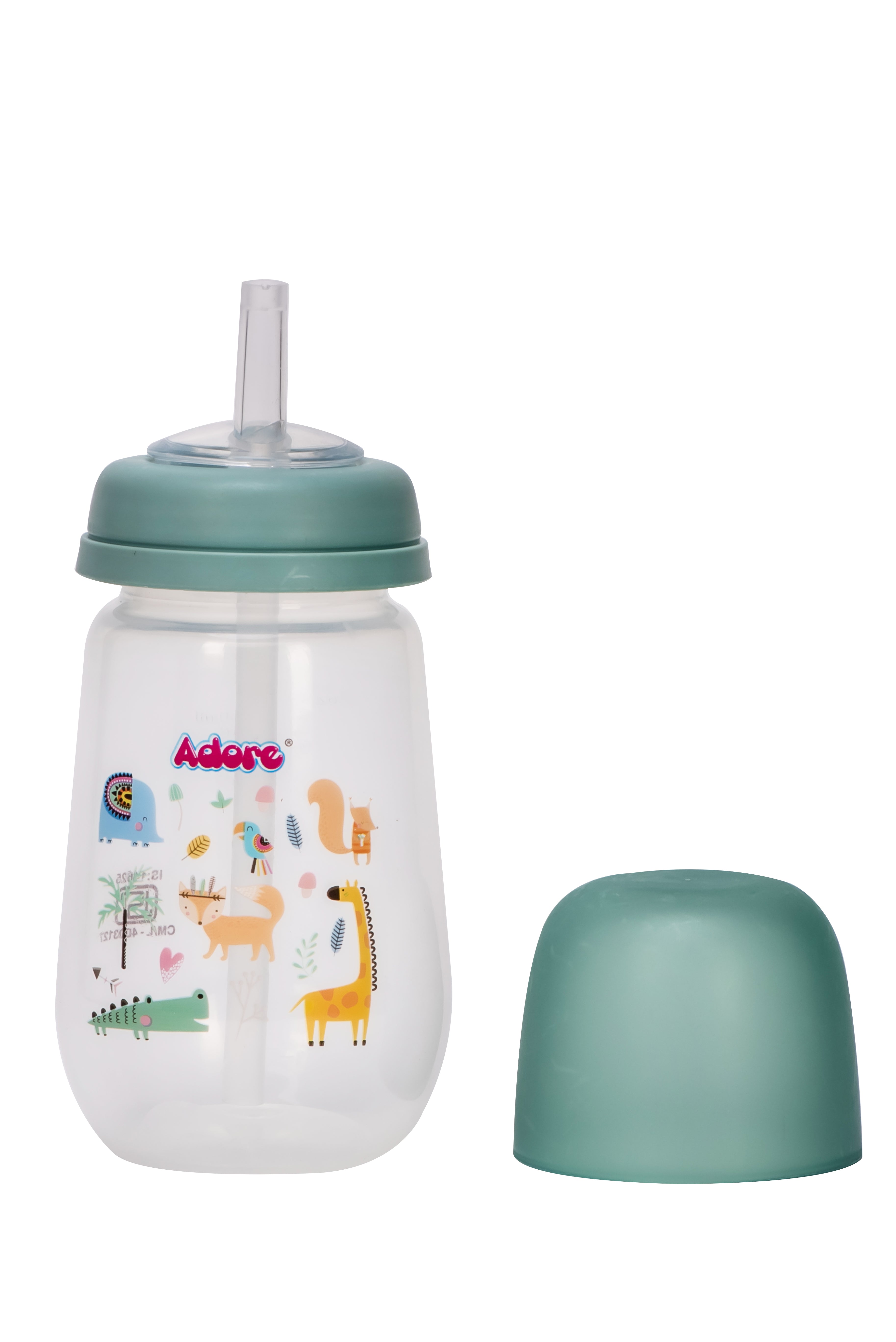 ADORE Zeta Wideneck Straw Sipper- Spill Proof- 250ml - PyaraBaby