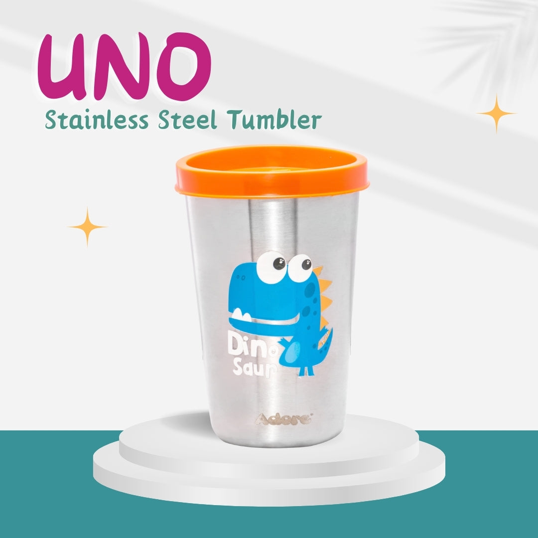 ADORE Uno Stainless Steel Tumbler with Spill Proof Lid - PyaraBaby