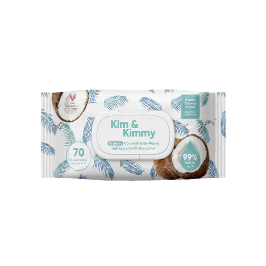 KIM & KIMMY  99% Water Organic Baby Wet Wipes  70 Counts