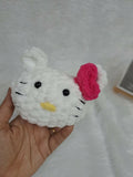 Crochet tiny Hello kitty soft toy/ Crochet handmade Hello kitty key chain