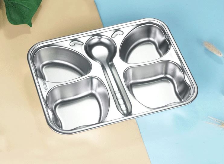 Eatza - Butterfly! The Stainless Steel Feeding Plate with 4 Compartments