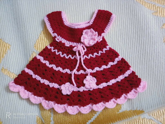 Crochet Flower Theme frock