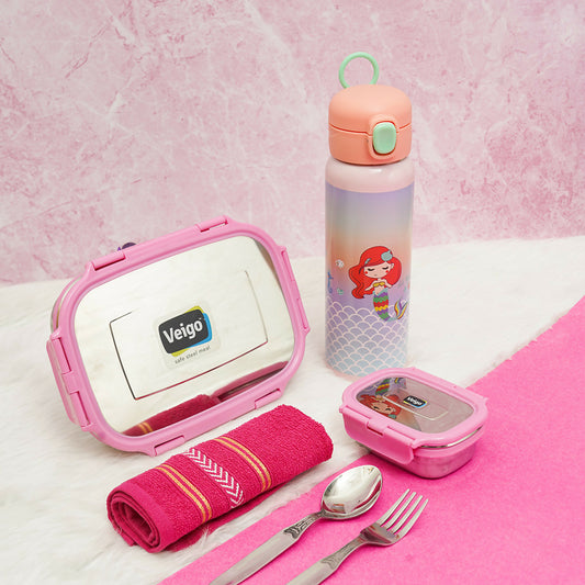 This Bento lunch box will keep your food, sandwiches, soups, beverages fresh for lunch, so you can pack your kids' lunches in the morning, and it will stay warm until lunch time.