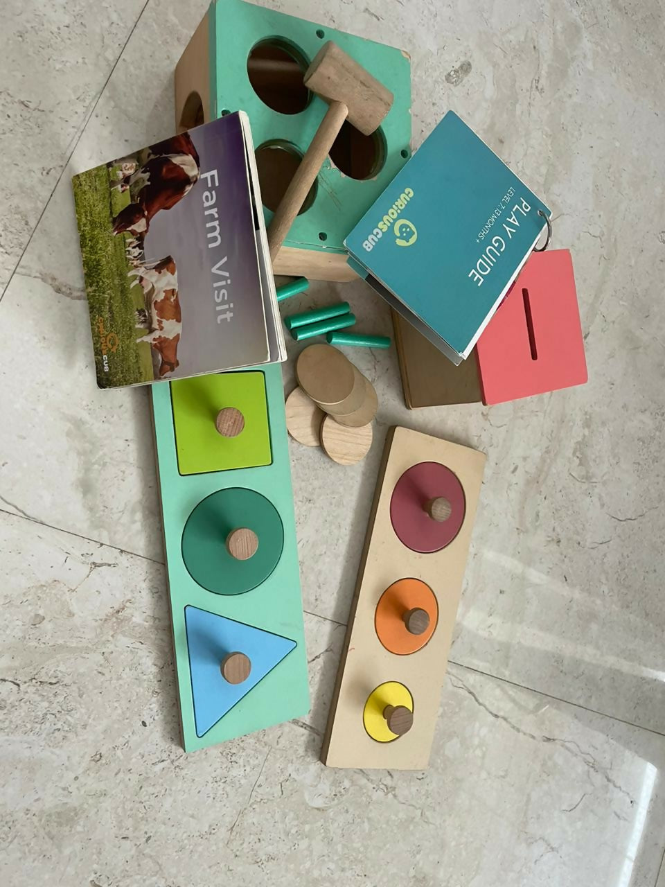 Montessori-inspired activity box for toddlers, boosting cognitive skills, fine motor development, and creative exploration.