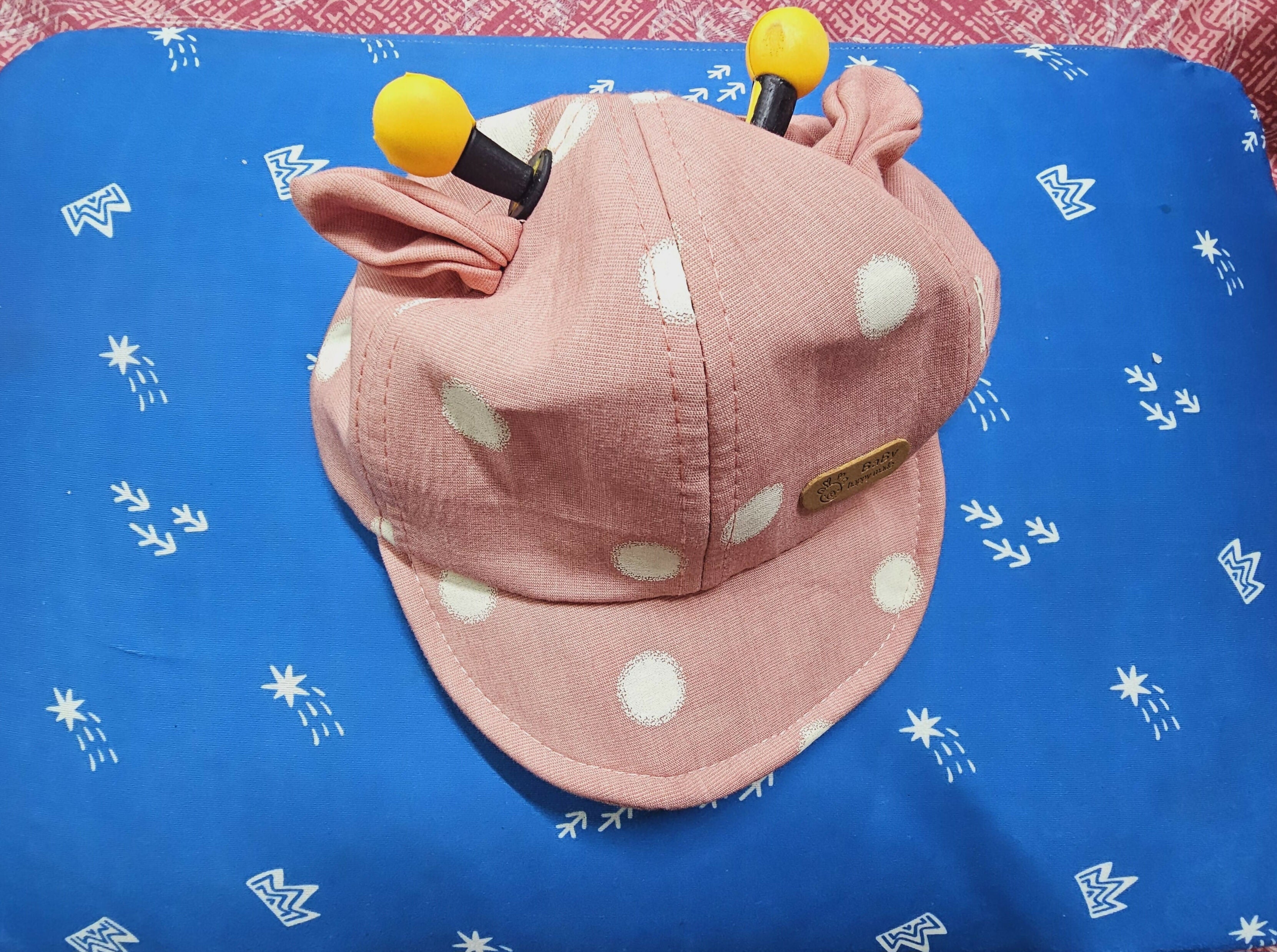 Pair of 2 Beautiful Expandable Summer Caps for Kids 3m-12m - PyaraBaby