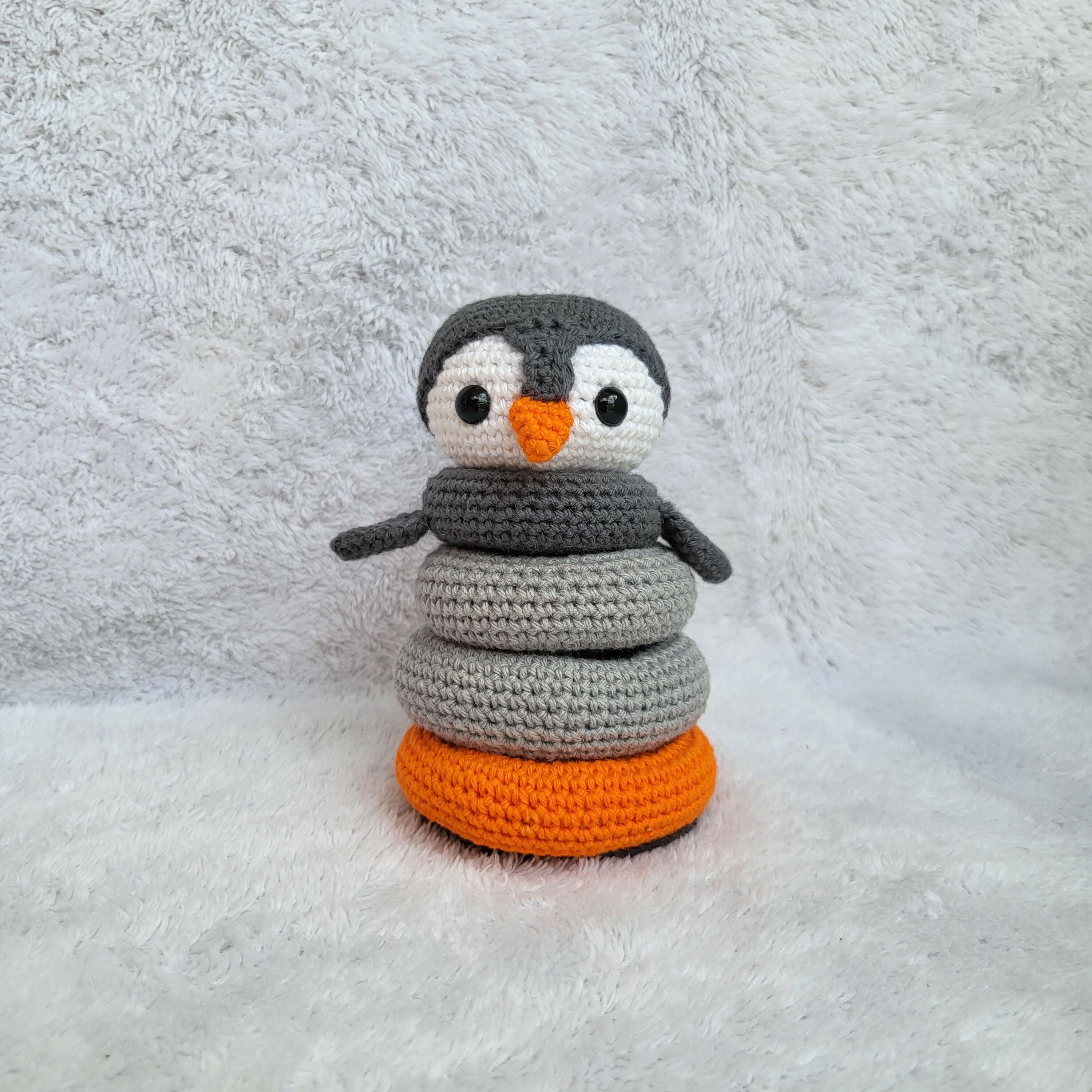 Crochet Penguin stacking Rings - PyaraBaby