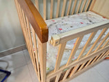 BABYHUG Kelly Wooden Cot / Crib With Detachable Bassinet & Mosquito Net