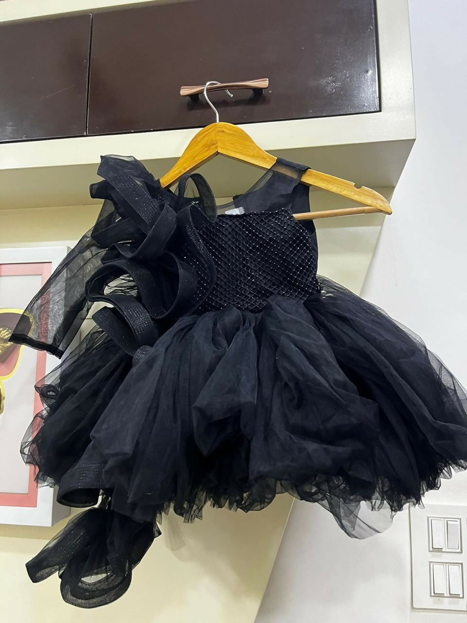 Black Frock/Dress for Baby Girl: Stylish and comfortable outfit perfect for special occasions and everyday elegance.