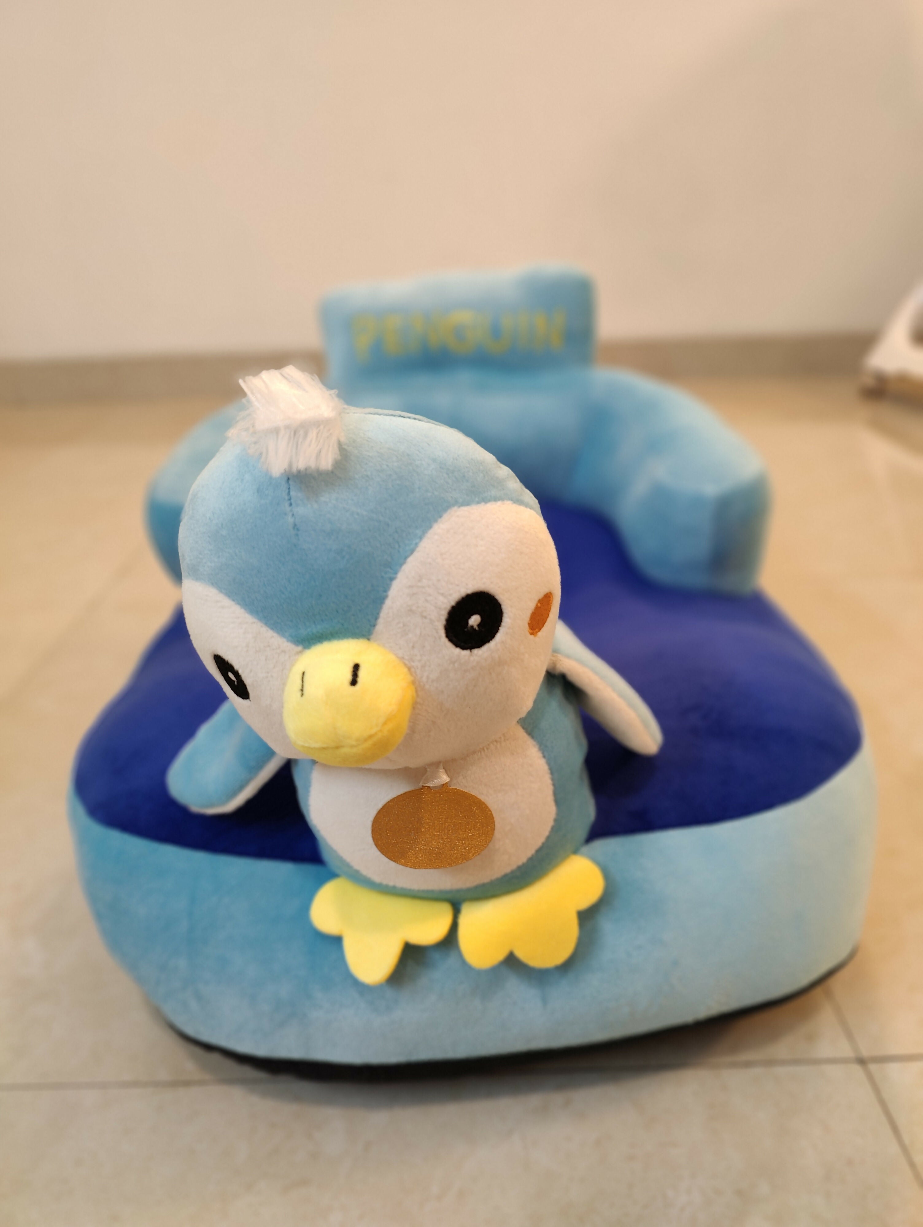 Babyhug Kids Penguin Shaped Sofa Chair - Blue - PyaraBaby