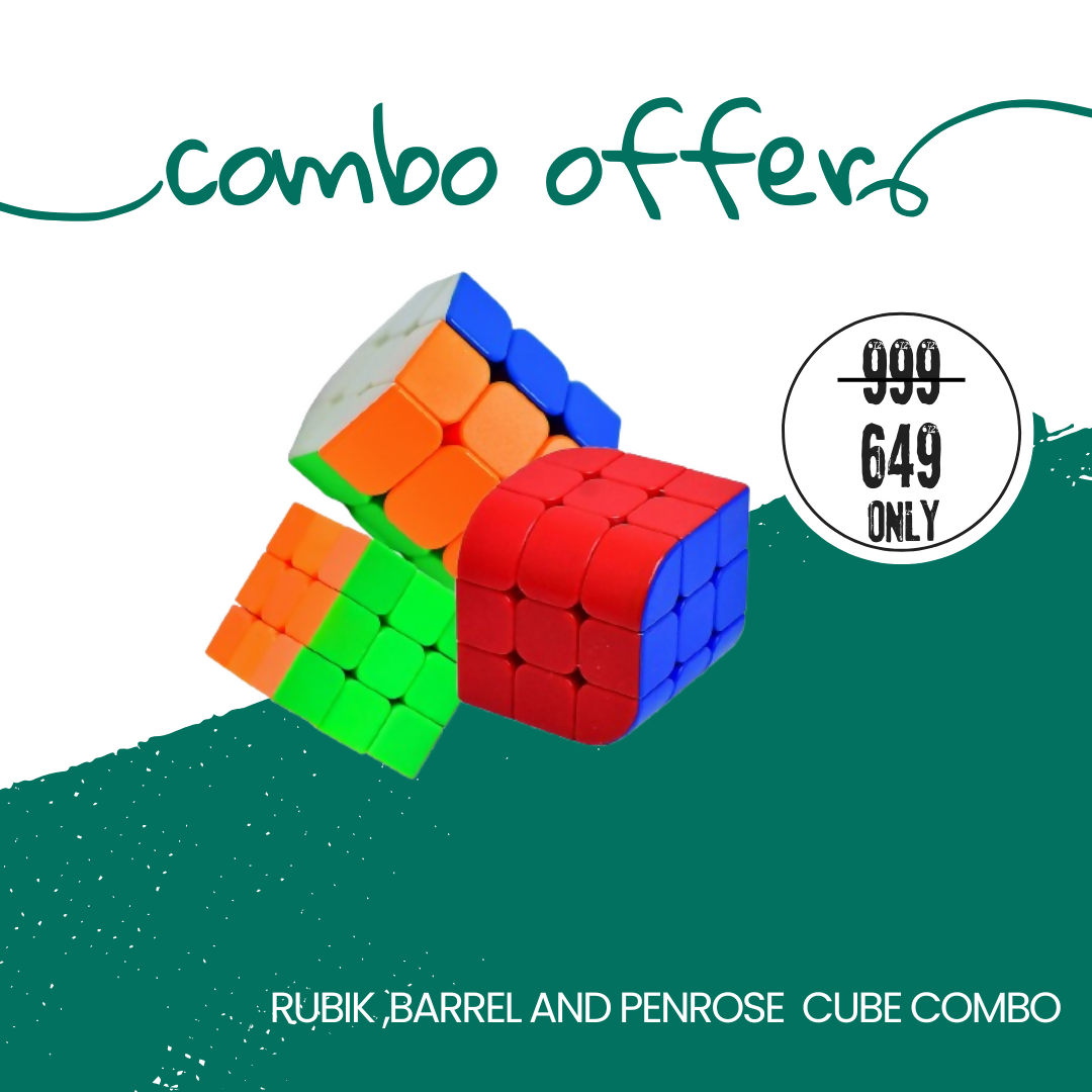 Barrel Speed Cube,Penrose Cube And Rubik Cube Combo