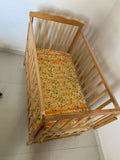 BABYHUG Cot/Crib for Baby, Adjustable Height, Mosquito Net, and Lockable Wheels for Comfort and Safety.