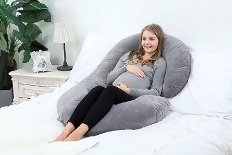 DearJoy Full Body C Shape Maternity Pillow Pregnancy Pillow - Grey