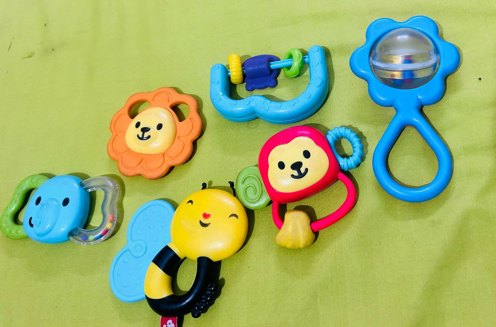 Engage and soothe your baby with the FISHER PRICE Rattle and Teether Set, featuring safe, colorful, and sensory-stimulating designs.