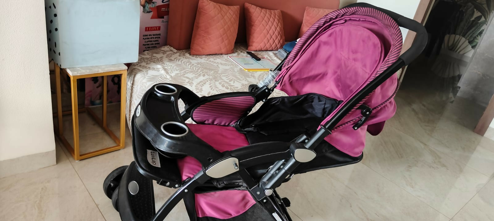 Explore comfort and style with the LUVLAP Galaxy Stroller/Pram – Perfect for your baby's safety and your peace of mind.