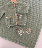 Personalized Baby Blanket & Sweater Combo – Customizable with Your Child's Name!