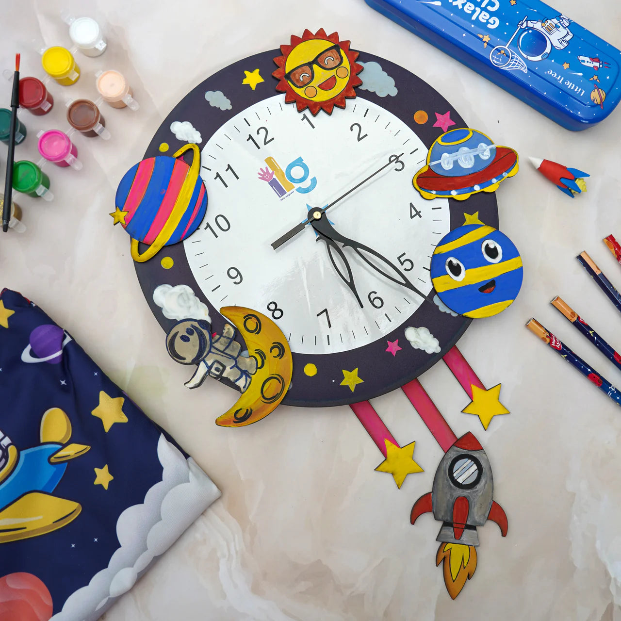 ILEARNNGROW DIY Space Exploration Clock - PyaraBaby