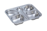 Eatza - Butterfly! The Stainless Steel Feeding Plate with 4 Compartments