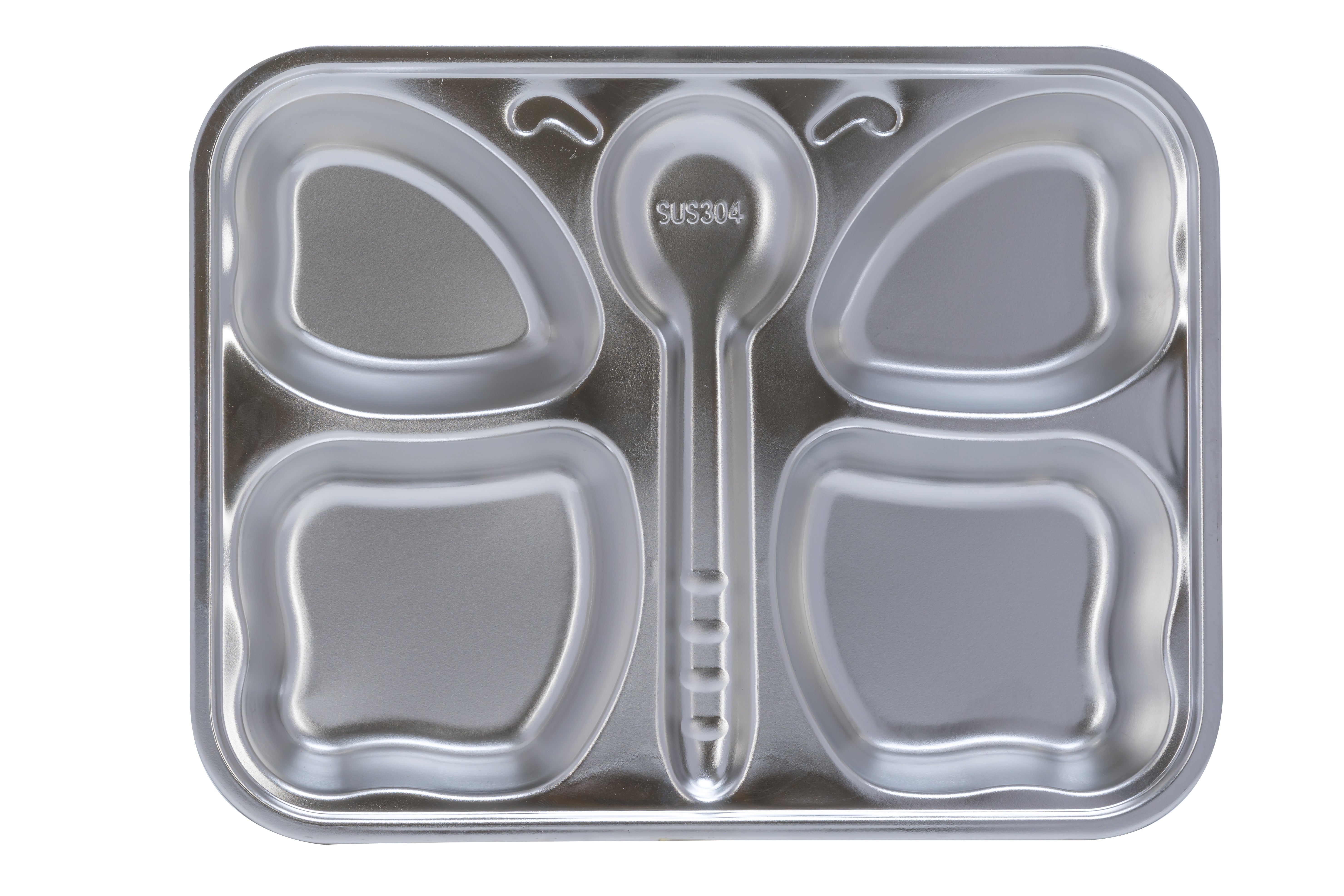 Eatza - Butterfly! The Stainless Steel Feeding Plate with 4 Compartments