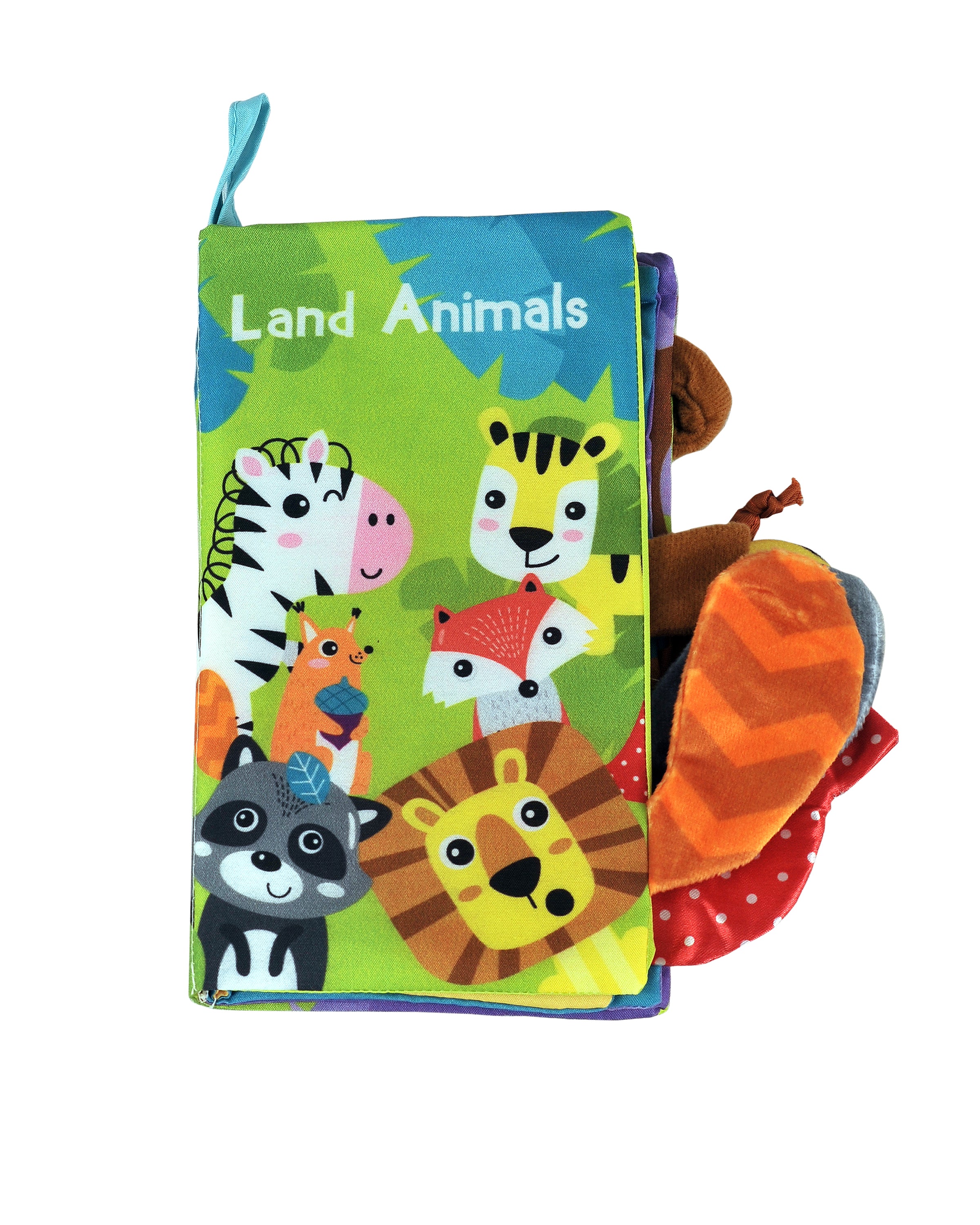 Baby Cloth Tail Books - Land Animals