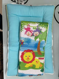 FISHERPRICE 3 in 1 Baby Carry Nest Monkey & Lion Print - Blue