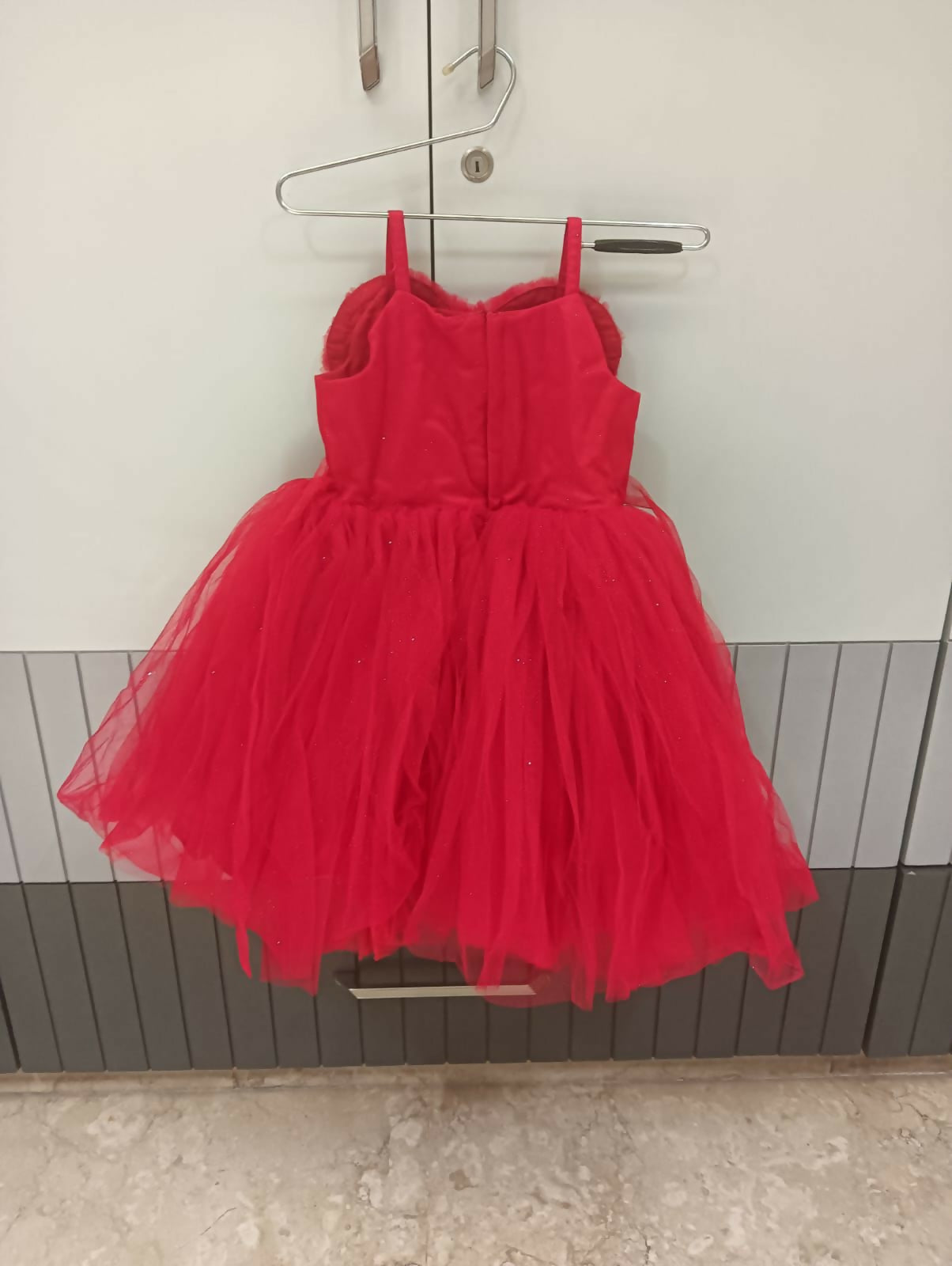 Stunning Red Partywear Frock for Baby Girls – Perfect for Festive Occasions.