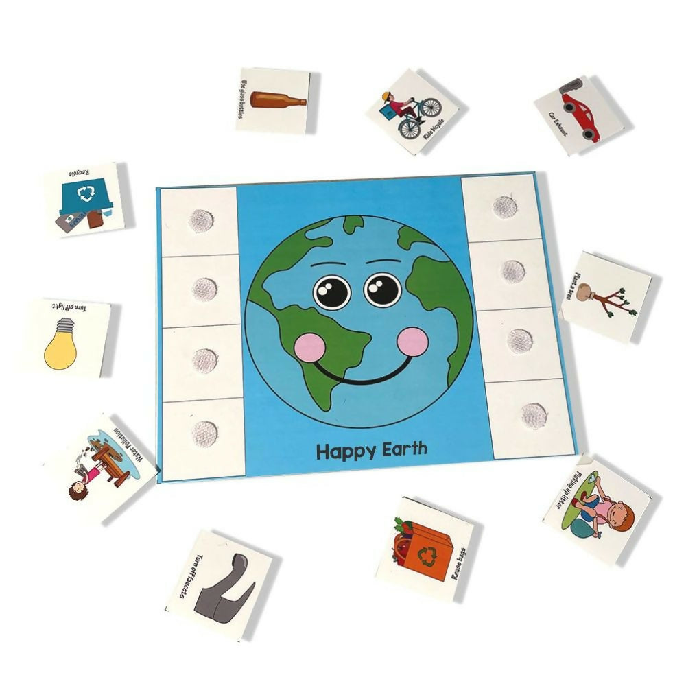 Happy Earth Sad Earth Sorting Activity - PyaraBaby