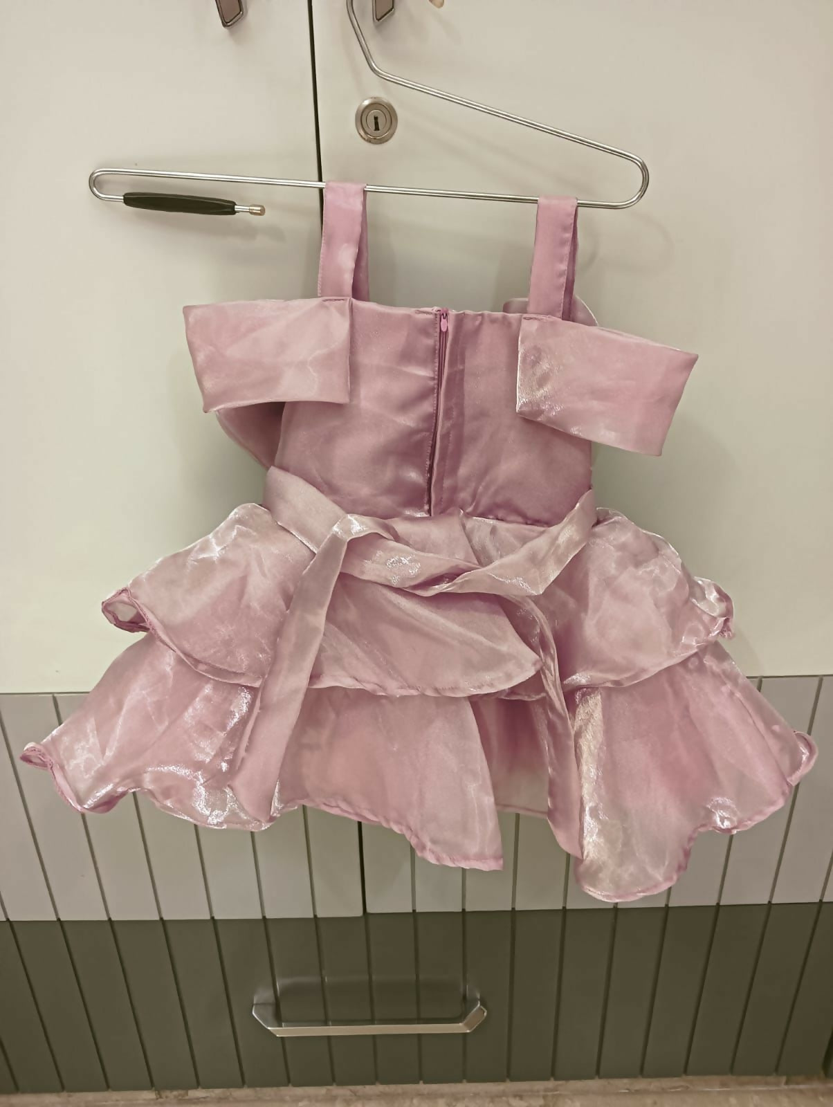 Elegant Organza Satin Frock for Baby Girls – Perfect for Parties and Celebrations.