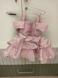 Elegant Organza Satin Frock for Baby Girls – Perfect for Parties and Celebrations.