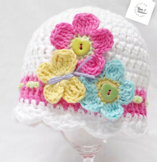 Crochet baby beanie