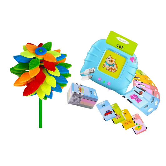 Talking Baby Double Sided Flash Cards Educational Toy And Candy Flower Combo For Kids