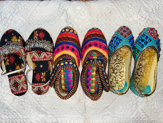 Jaipuri Prints Baby Girl Shoes Footwear Combo