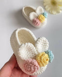 Crochet baby girl booties