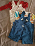 MINI KLUB Dungarees Tshirt Set