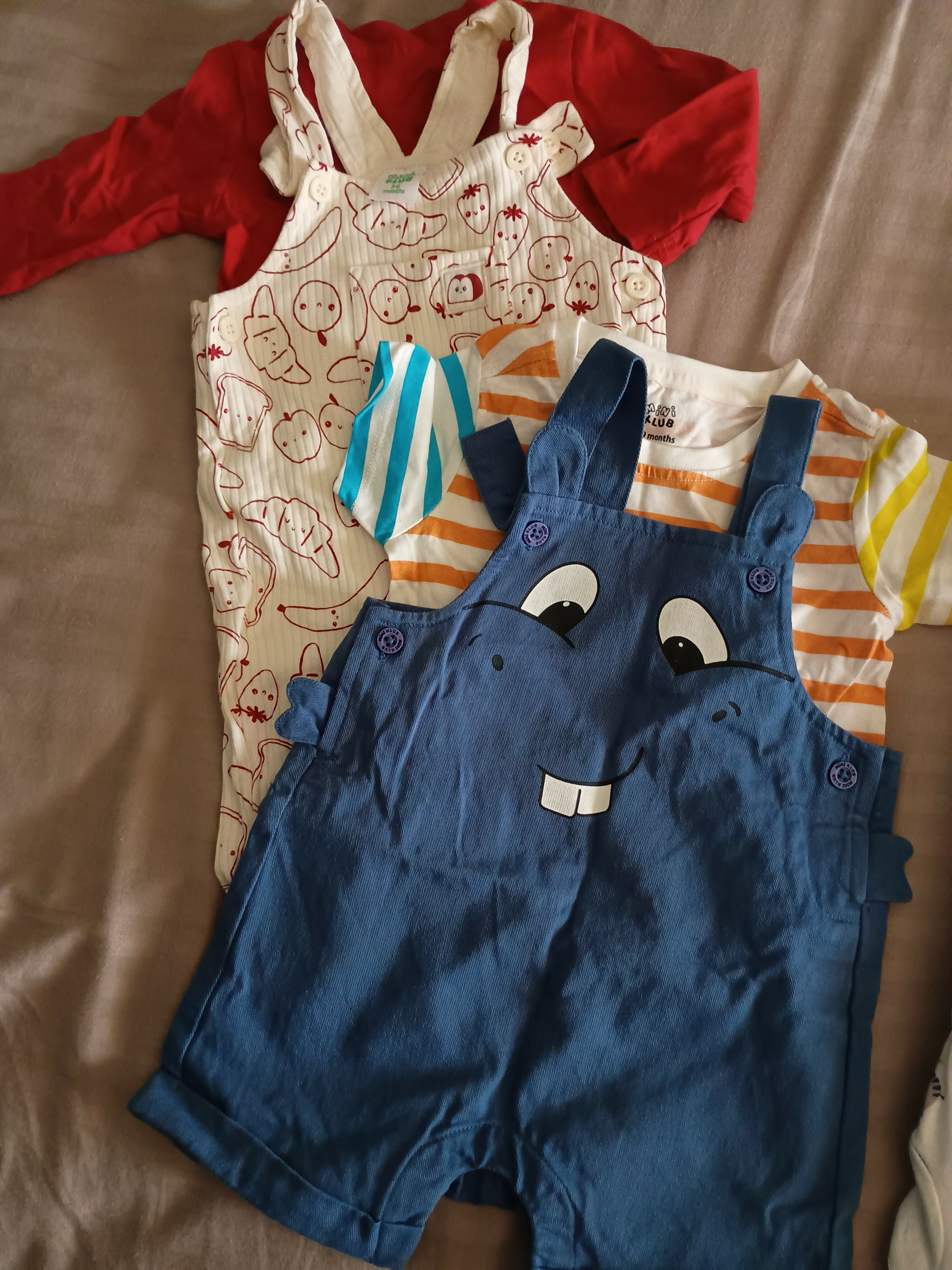 MINI KLUB Dungarees Tshirt Set