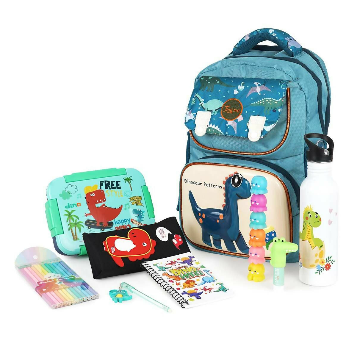 This backpack combo is perfect for kids heading back to school. With its unique design , it stands out from the rest. Made with durable materials and tailored to fit a child's needs, it provides comfort and organization. A must-have for any student!