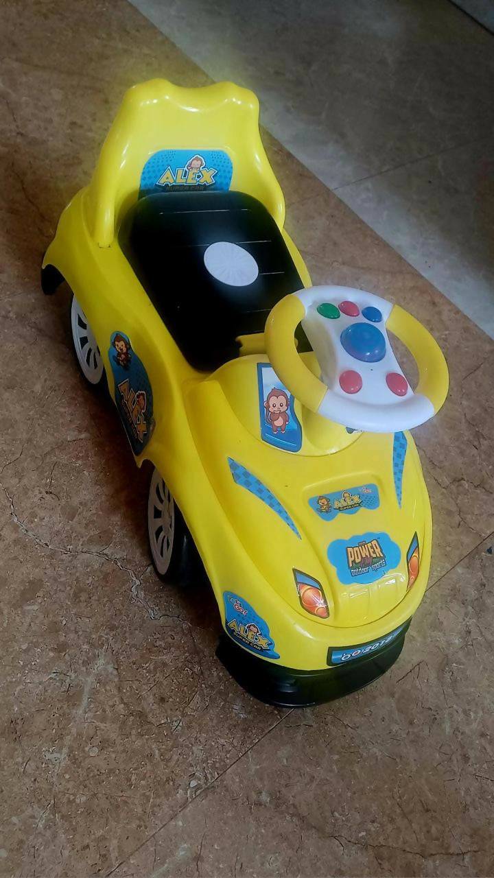 Ride-On Car for Baby - Yellow: Fun, durable, and safe, ideal for active play and skill development.