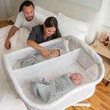 HALO Bassinest Twin Sleeper - Safe, breathable, and convenient bedside sleeping solution for twins with soothing features.