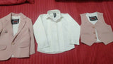 Elegant Blazer Set for Baby with a tailored blazer, soft shirt, and comfy trousers, perfect for special occasions.