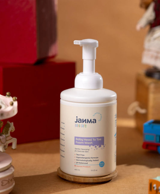 Janma Head to Toe Baby foam Wash 400 ml | Infant Foam Wash