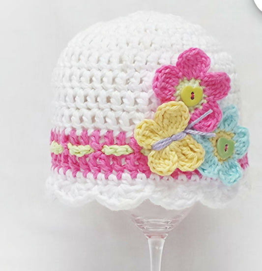 Crochet baby beanie