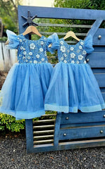 Blue Party Wear Frock