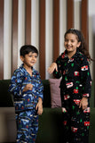 Crafted from a premium cotwool blend, this nightwear set features charming winter-themed prints, providing the perfect mix of comfort and seasonal cheer for your little one.