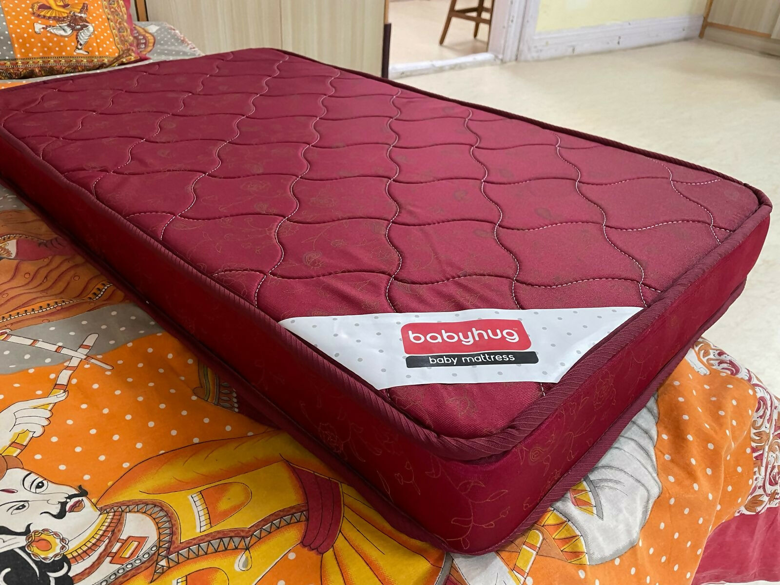 BABYHUG  High Density Soft Foam Baby Mattress - Maroon