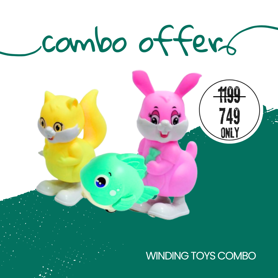 Rabbit Winding Toys Combo