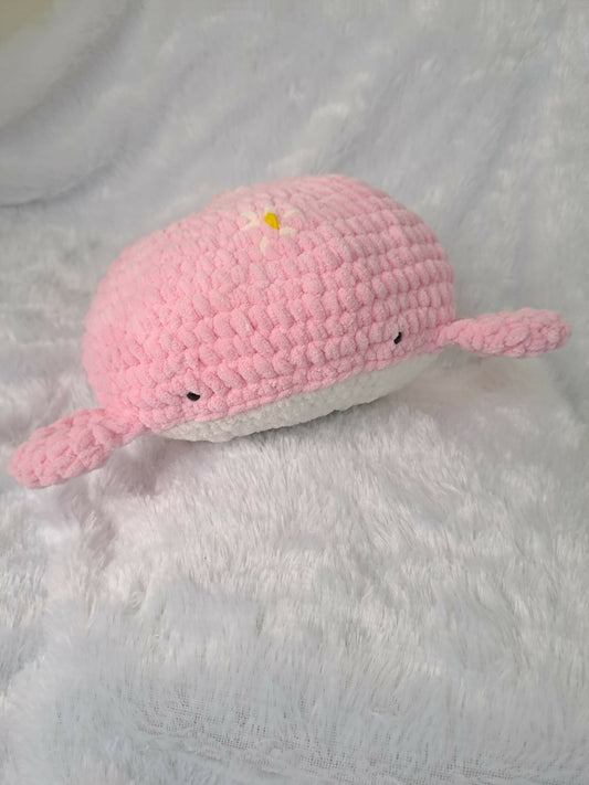 Bring charm and comfort to your child's space with the 12" Diameter Crochet Whale Plushie Pillow – handcrafted with soft, high-quality yarn for cuddling and decorative purposes. Perfect for snuggling and as a delightful room accessory.