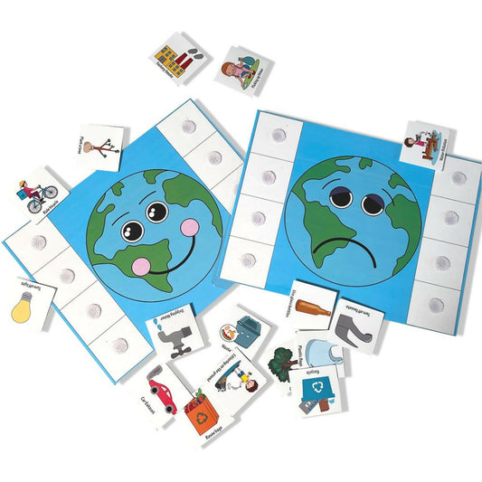 Happy Earth Sad Earth Sorting Activity - PyaraBaby