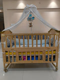 Discover the BabyTeddy® 9 in 1 Convertible Forest Theme Baby Crib – a versatile, high-quality wooden crib that transforms into nine configurations, complete with a mattress and mosquito net for ultimate comfort and protection.